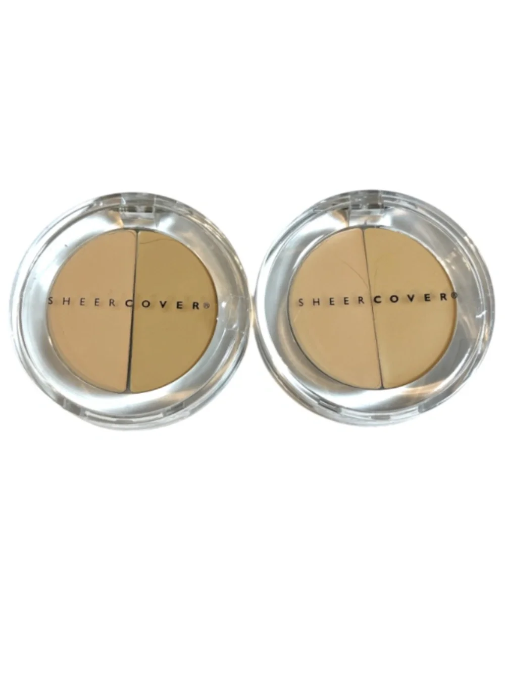 Sheer Cover Duo Concealer LIGHT/MEDIUM 3g Full Size Sealed w/ Brushes Lot of 2